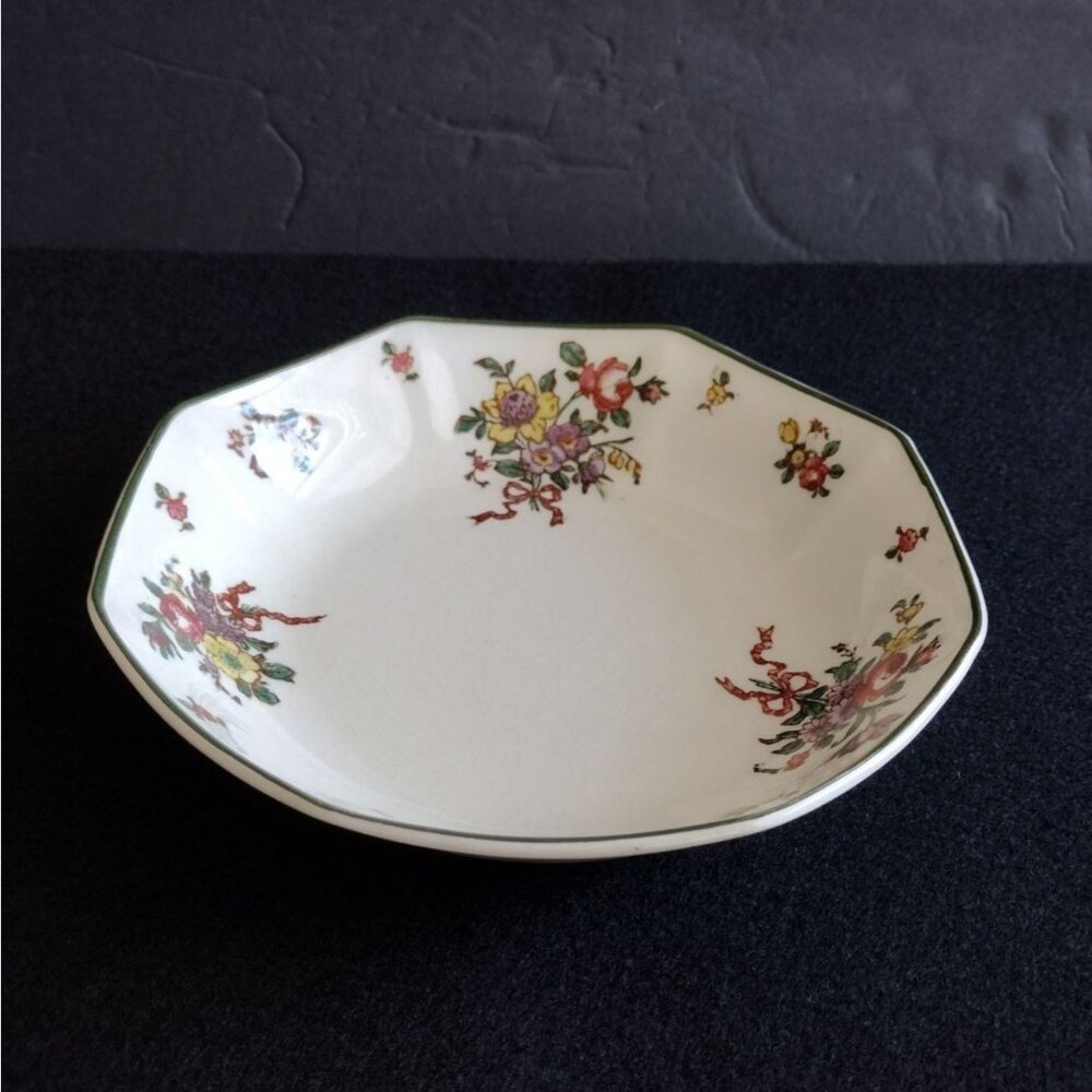 Antique Royal Doulton Old Leeds Spray Bowl, Made in England, Floral Granny Core - Picture 8 of 8